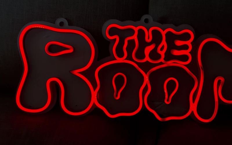 Enseigne en néon LED rouge The Room